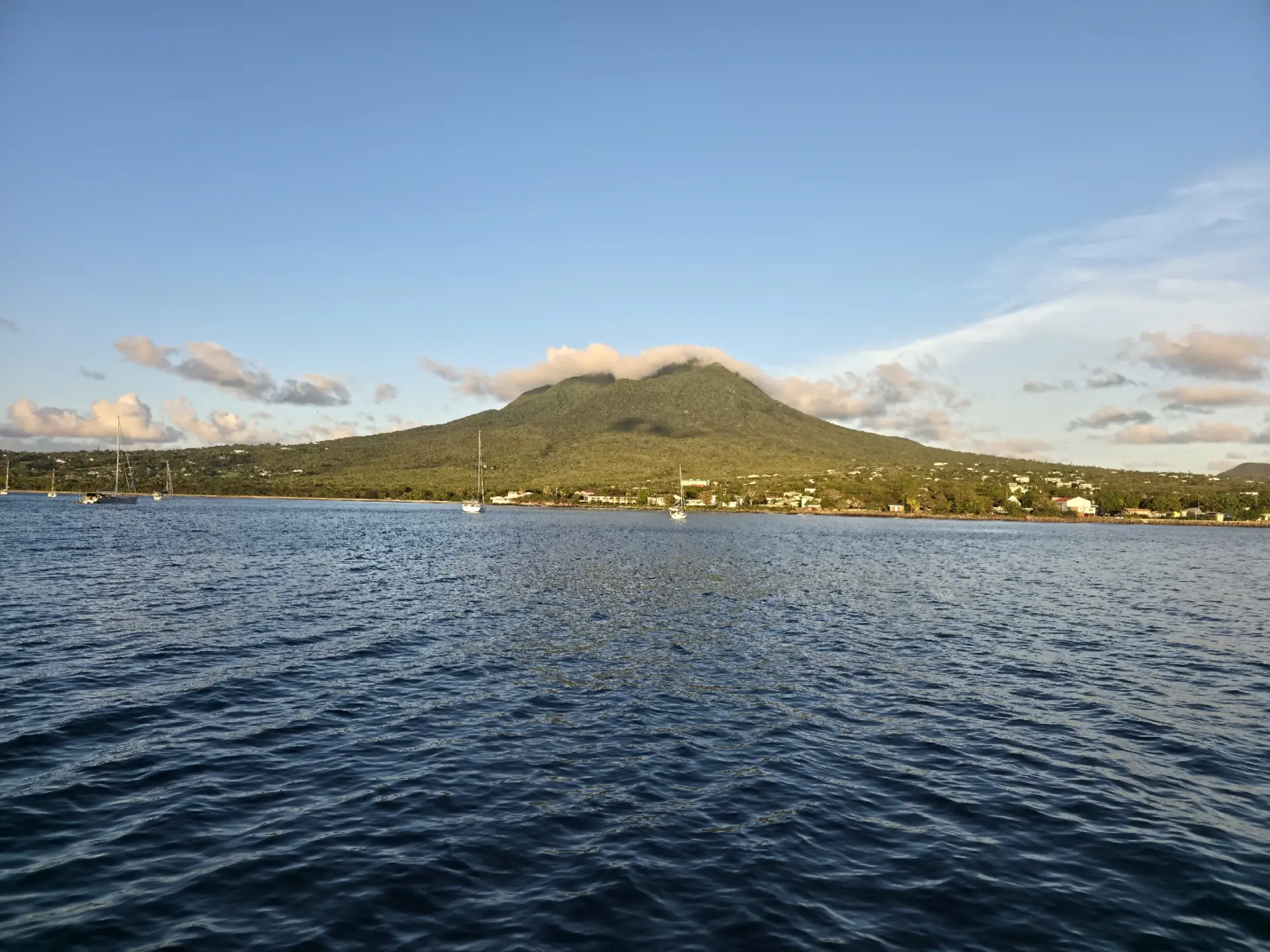 Charlestown waterfront representing local commercial search intent in Nevis